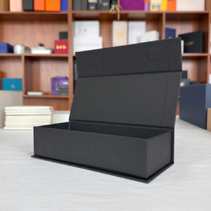 Premium Luxury <b>Black</b> Magnetic Rigid Cardboard Packaging Custom Logo Perfume Jewelry Cosmetics Skincare Boutique Gift <b>Box</b> - Product Image 3
