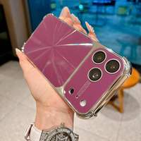 Coque de téléphone de luxe électroplaquée à motif CD pour iPhone 18 17 16 15 14 13 Pro Max, en TPU souple avec protection d'objectif