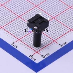 UK-B0228-G13-SP25 Tactile Switch SMD-4P,6x6mm Switch Single Pole Single Throw Round Button 2.5N Vertical Mount - Product Image 2
