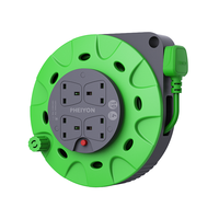 Enrouleur de câble portable Pheiyon 10M 13A 4 prises CEE UKCA CE avec coupure thermique pour extérieur, jardin, bricolage, ODM, IP20, usage domestique