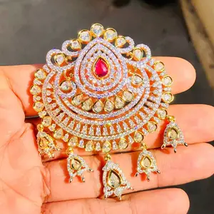 Ensemble de colliers et boucles d'oreilles en diamant Kundan, ras du cou en rubis pour femmes, bijoux Bollywood, parfait indien