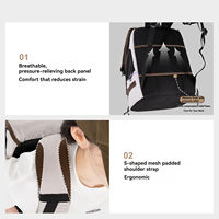 Sac à dos de transport pour animaux de compagnie, mignon et tendance, en nylon léger, pour chat et chien, avec support en forme de L, base robuste, porte zippée ouverte