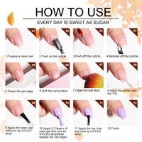 Kit d'outils de manucure Séchoir à lampe LED UV avec 2 vernis à ongles en gel Soak Off Vernis Perceuse à ongles électrique Nail Art Set