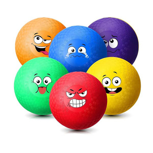 Pelota de Juego de 8.5 Pulgadas con Patrón de Expresiones, Pelota de Dodgeball para Interiores, Cara Sonriente, PVC Personalizado, No Inflable, Transfronterizo 70 - Product Image 5