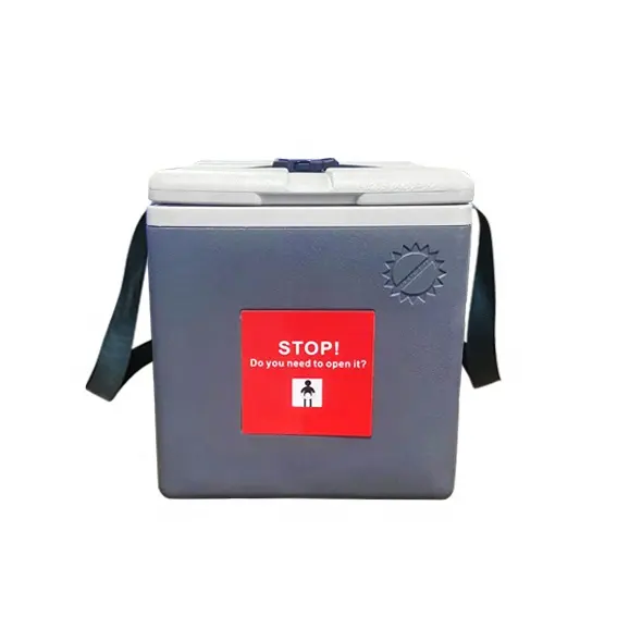 Tragbare isolierte PP-Impfstoff-Transportbox medizinische Kühlbox mit Eispackung für den Transport im Freien Kühlung