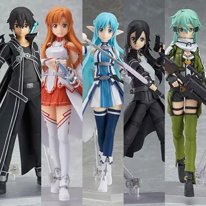 13CM חרב אמנות באינטרנט Yuuki Asuna Kirigaya Kazuto Kirito Asada Shino 174 178 241 248 PVC פעולה דמויות צעצועים בובת אנימה איור