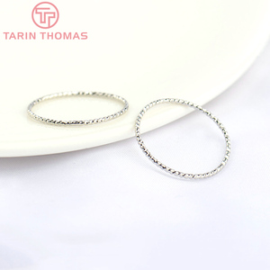 Anillas de latón chapadas en oro de 24 quilates con rosca, círculo cerrado, de alta calidad, accesorios para la fabricación de joyería DIY - Product Image 6
