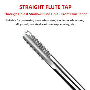 ชุดเครื่องมือต๊าปเกลียวไทเทเนียม พร้อมดอกต๊าปเกลียวตรง สำหรับเครื่องเจาะ - Product Image 4