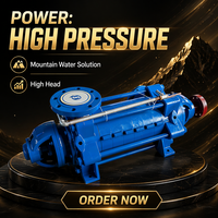 Pompe centrifuge multi-étages horizontale de type D, haute pression, en acier inoxydable, pour l'alimentation en eau des montagnes et l'irrigation
