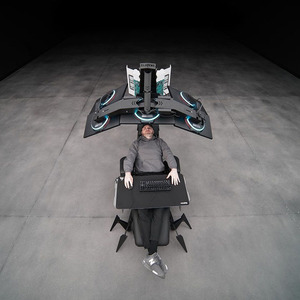 Chaise de travail CLUVENS Scorpion, chaise inclinable, chaise zéro gravité, cockpit informatique pour plusieurs écrans - Product Image 5
