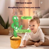 BJQ OEM Cactus de danse électronique mignon PP coton rempli jouet en peluche avec fonction de répétition d'enregistrement cadeau pour enfants jouet pour enfants