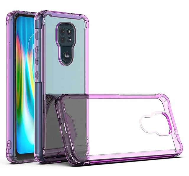 Best Quality Mobile Phone Case for Moto G9 Plus Transparent Acrylic Soft Gel Shockproof Back Cover for Moto G9 Play