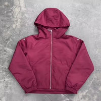Ensemble de survêtement coupe-vent personnalisé pour homme : veste coupe-vent et pantalon de survêtement en nylon détachable avec fermeture éclair