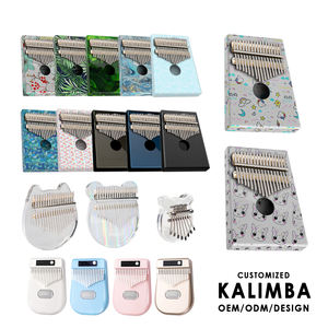 OEM Kalimba Thumb Piano 17 tasti tasca pianoforte portatile Mbira dito africano Piano personalizzato speciale pelle modello Logo Design fai da te - Product Image 2