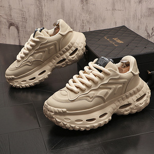 Zapatos Deportivos con Cordones para Hombre, Zapatos de Senderismo Modernos y a la Moda para Exteriores con Suela de Goma Gruesa - Product Image 2