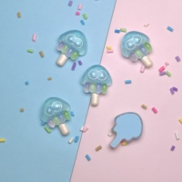 Cabujones de resina con diseños variados de dibujos animados y paletas de helado oceánicas, ideales para decoración de teléfonos, manualidades DIY, álbumes de recortes, accesorios para lazos para el pelo y relleno de slime.