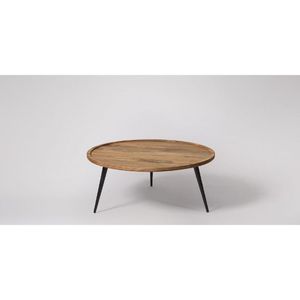 Scandinavian Modern Wooden Tray Solid Metal Legs Coffee Table Center Table for Home Living Room Bedroom School Use-Lightweight - Product Image 1