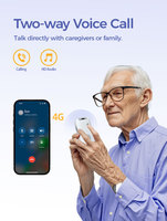 Collier d'alerte médicale cellulaire EV12 avec bouton d'urgence pour personnes âgées, détection de chute pour les seniors, pendentif GPS avec clip