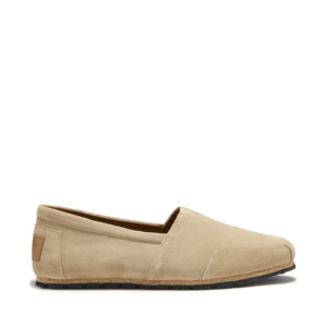 Espadrilles à semelle en caoutchouc, daim taupe - Product Image 3