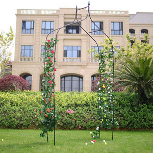 Tubo spesso in metallo da giardino in ferro trellises arbars arco da giardino in metallo nero per supporto per l'arrampicata delle piante - Product Image 4