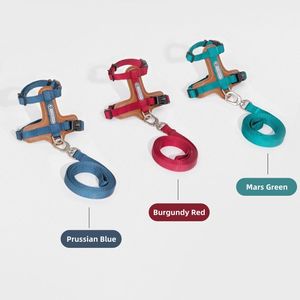 Ensemble <span class=keywords><strong>de</strong></span> harnais <span class=keywords><strong>de</strong></span> <span class=keywords><strong>chat</strong></span> en similicuir réglable à la mode avec gilet <span class=keywords><strong>de</strong></span> style H avec laisse mousqueton pivotante <span class=keywords><strong>de</strong></span> qualité supérieure et fonction rembourrée - Product Image 5