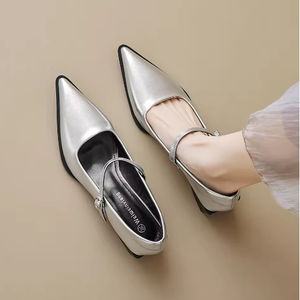 Chaussures Mary Jane pointues pour femmes printemps-automne, style coréen, talons hauts décontractés pour femmes, chaussures de travail et de soirée, grande taille 41-43 - Product Image 1