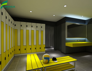 Dressing démontable Pro Player Locker avec clé et serrure électronique Matériau stratifié compact HPL assemblé - Product Image 2