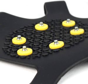 Crampons à glace en silicone à 10 dents, antidérapants pour chaussures, pointes de préhension pour la neige et la glace, pour activités hivernales en extérieur - Product Image 2