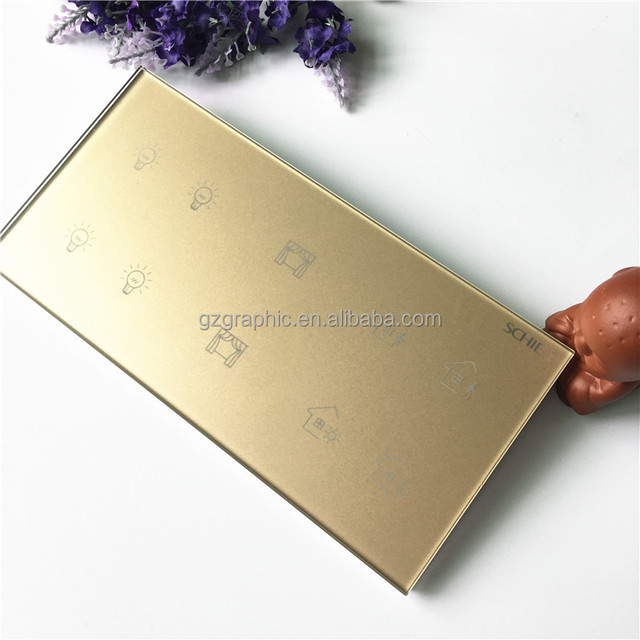 Anti-Glare Chemical Toughened Colored Glass Plate Anti-Fingerprint Coating for Doorbell Switch Plate Bathroom Gym Instrument Use