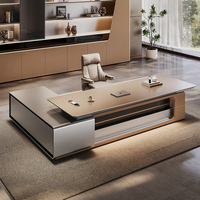 Bureau moderne de luxe en MDF pour immeuble de bureaux, mobilier de bureau modulaire haut de gamme de niveau E0