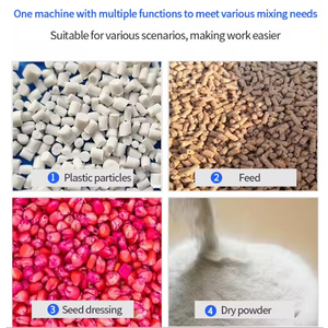 Ventes chaudes, mélangeur d'aliments pour poulets tout en acier inoxydable, mélangeur d'aliments pour poissons, machine à traiter les semences pour les fermes - Product Image 6