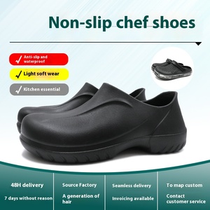 Chaussures de Chef Légères et Respirantes, Professionnelles pour la Restauration, Imperméables, Semelle Épaisse en EVA, Résistantes à l'Huile - Faciles à Enfiler - Product Image 2