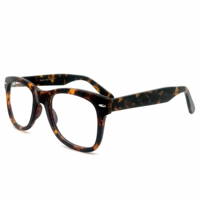 Montures de lunettes rétro tendance en acétate unisexe, légères, effet écaille de tortue, avec accents métalliques, prix de gros