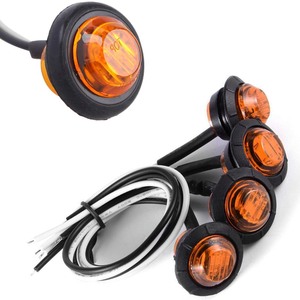 3/4 ''hổ phách Vòng <span class=keywords><strong>LED</strong></span> Bullet đèn đánh dấu phía trước phía sau <span class=keywords><strong>Side</strong></span> <span class=keywords><strong>LED</strong></span> Đèn đánh dấu cho xe tải xe van Pickup ATV thuyền - Product Image 1