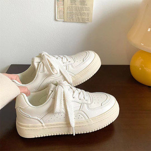 Nuevas <span class=keywords><strong>Zapatillas</strong></span> Blancas de Suela Gruesa y Transpirables para <span class=keywords><strong>Mujer</strong></span>, Versátiles para Deporte y Ocio, con Puntera Ancha - Product Image 4