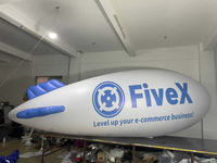 Personalizado al aire libre de bajo costo dirigible publicidad marca dirigible globo espectáculo volador aerostato helio aire globo Zeppelin