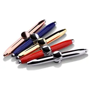 Metal Multi-function Fingertip Decompression Glow Glitter Rotating Finger Decompression With Light Balls Gyro Pen