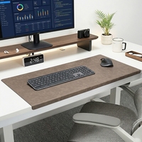 Tapis de souris de bureau grand format antidérapant couleur personnalisée XXL en cuir avec bords cousus style anime gaming