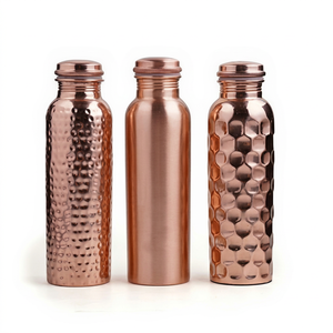 Botellas de Agua de Cobre Puro 100% Original, Ecológicas, Aptas para Lavavajillas, con Tapa, para Mesa de Cocina, Aptas para Hervir Agua - Product Image 1