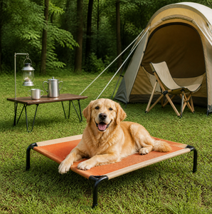 Lit pour chien surélevé ZT pliable avec cadre métallique, lit pour animaux de compagnie respirant en maille, lit pour chien imperméable et rafraîchissant pour l'intérieur et l'extérieur - Product Image 1