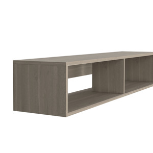 Soporte de TV Flotante Warrior de 59 Pulgadas con Dos Estantes Abiertos, Compartimentos para Equipos Multimedia y Gestión de Cables - Product Image 6