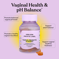 Probiotiques Peptides Usine : Bonbons Gommeux Probiotiques pour l'Équilibre Hormonal Féminin, la Santé Vaginale, le Soutien Digestif et Immunitaire - 24 Mois