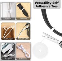 Pinces de gestion de fil électrique polyvalentes adhésives fortes Kit de clips de câble blanc noir support en Silicone et organisateur de couverture