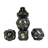 En stock – Nouvel ensemble de dés ronds rotatifs 7 pièces pour Dungeons & Dragons – Jeu de dés en métal massif pour jeux de rôle