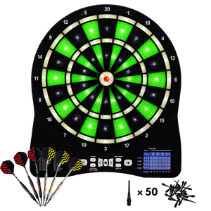 Win.max Best Home Dart Scoreboard Jeux basés sur la lumière Green Segment Colors Jeu de fléchettes électronique avec 6 fléchettes pour les réunions de famille - Product Image 1