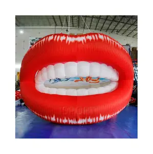 Modello di bocca gonfiabile gigante/bacio gonfiabile/labbra rosse gonfiabili per spettacoli di concerti e feste & san valentino