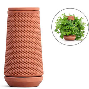 Elegante maceta de cerámica de terracota con riego automático, elegante revestimiento duradero para <span class=keywords><strong>vacaciones</strong></span> en dormitorio para plantar uso diario - Product Image 1