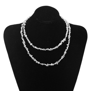 Collier ras du cou double couche au design de niche, style hip-hop, en acier titane, unisexe, bijoux de mode, vente en gros - Product Image 1