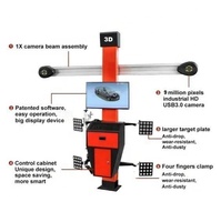 Machine d'alignement de roues 3D haute précision Huandyn HD-JG8, élévateur à 4 poteaux, changeur de pneus automatique, 220 tr/min, 75 kg, écran LED, équilibreuse de roues