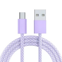 Elegante Cable Blanco Trenzado de Nailon de 30 Pines, Sin Enredos, Carga Rápida y Transferencia de Datos para Computadora IOS, Teléfono Móvil y Auriculares
